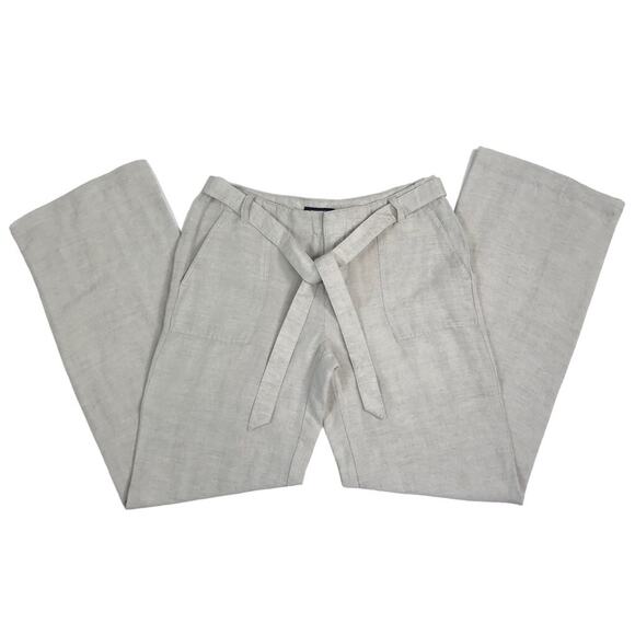 TOMMY HILFIGER Linen Pant Women 4 Wide Leg Cottage Retro Y2K Resort Feminity - Picture 5 of 9